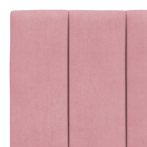 Bettgestell Hanko Rosa Samt 90x200 cm
