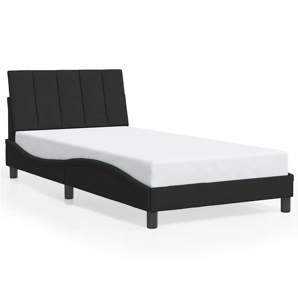 Bettgestell Hanko Schwarz Samt 100x200 cm