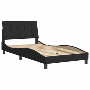 Bettgestell Hanko Schwarz Samt 100x200 cm