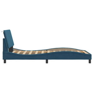 Bettgestell Blau 100x200 cm Samt