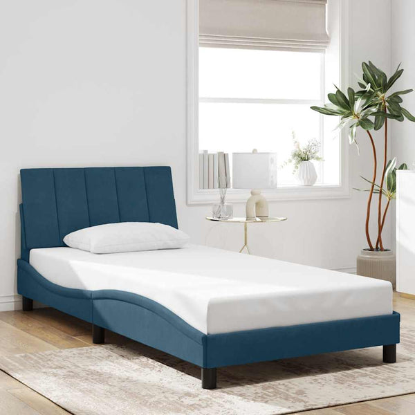 Bettgestell Blau 100x200 cm Samt