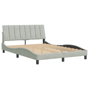 Bettgestell Hanko Hellgrau Samt 120x200 cm