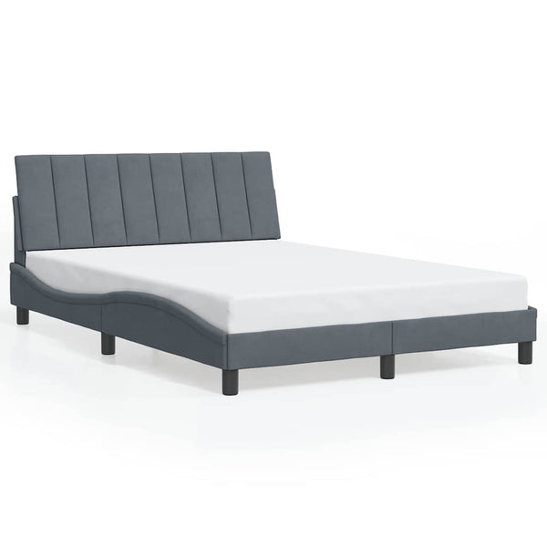 Bettgestell Hanko Dunkelgrau 120x200 cm Samt