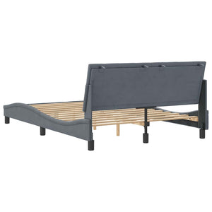 Bettgestell Hanko Dunkelgrau 120x200 cm Samt