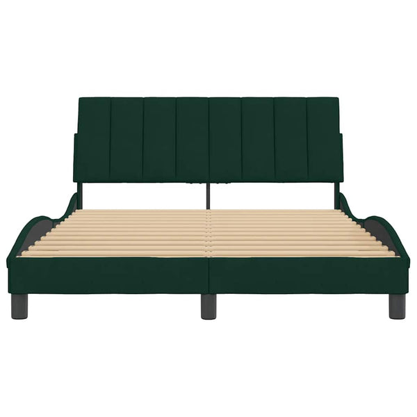 Bettgestell Dunkelgrün Samt 120x200 cm