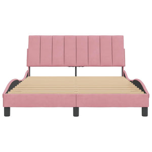 Bettgestell Hanko Rosa 120x200 cm Samt
