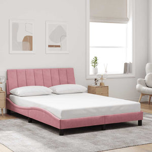 Bettgestell Hanko Rosa 120x200 cm Samt