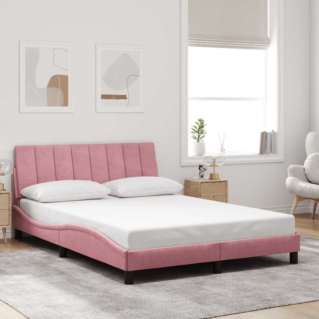 Bettgestell Hanko Rosa 120x200 cm Samt