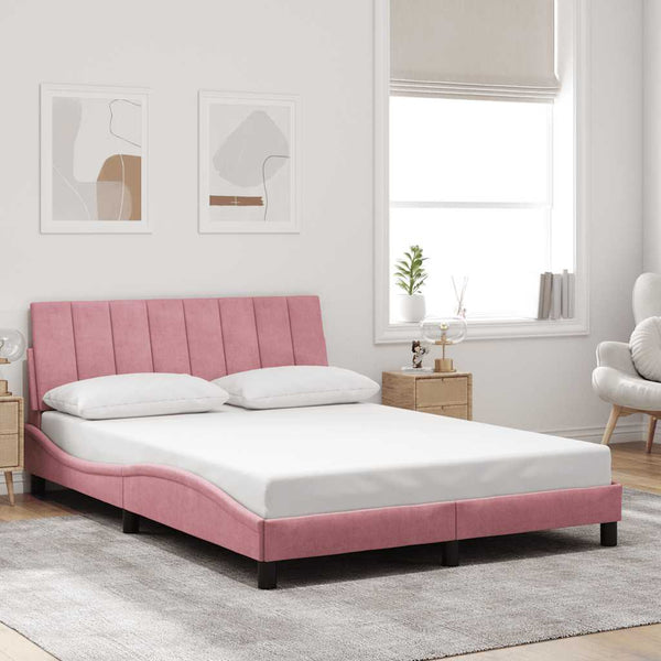 Bettgestell Hanko Rosa 120x200 cm Samt