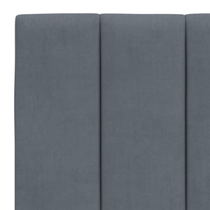 Bettgestell Samt Dunkelgrau 140x190 cm