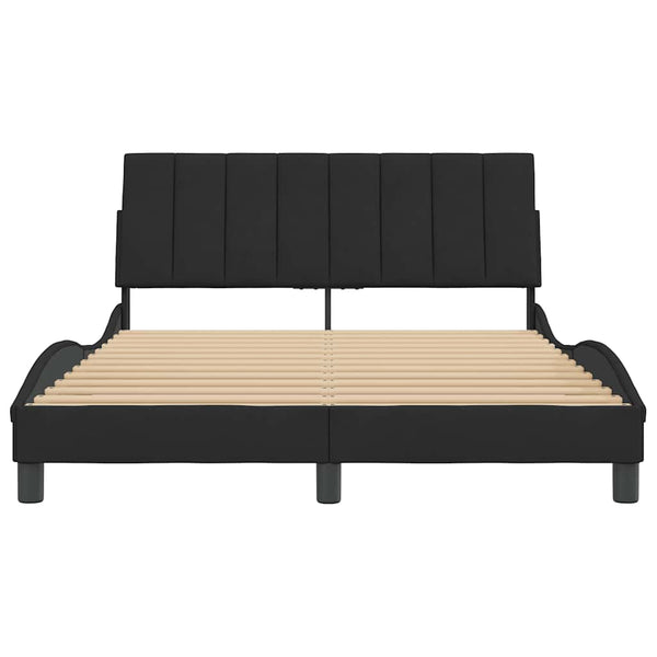 Bettgestell Schwarz 140x190 cm Samt