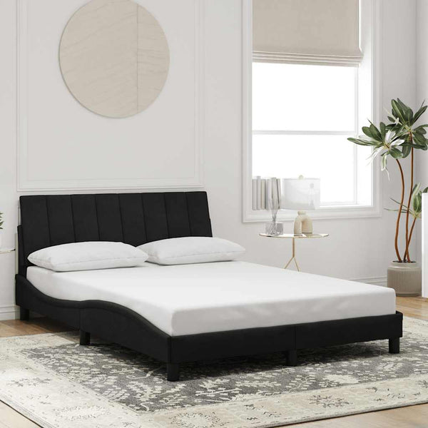 Bettgestell Schwarz 140x190 cm Samt