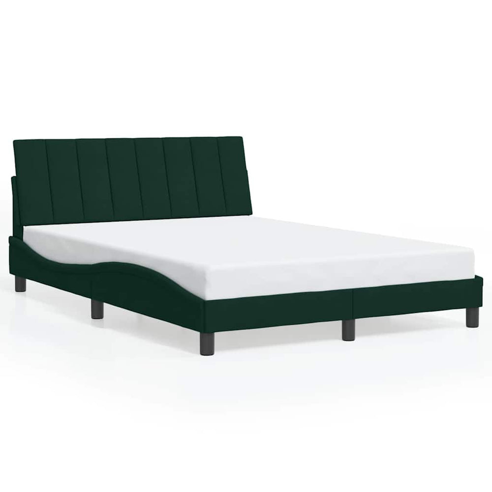Bettgestell Dunkelgrün 140x190 cm Samt