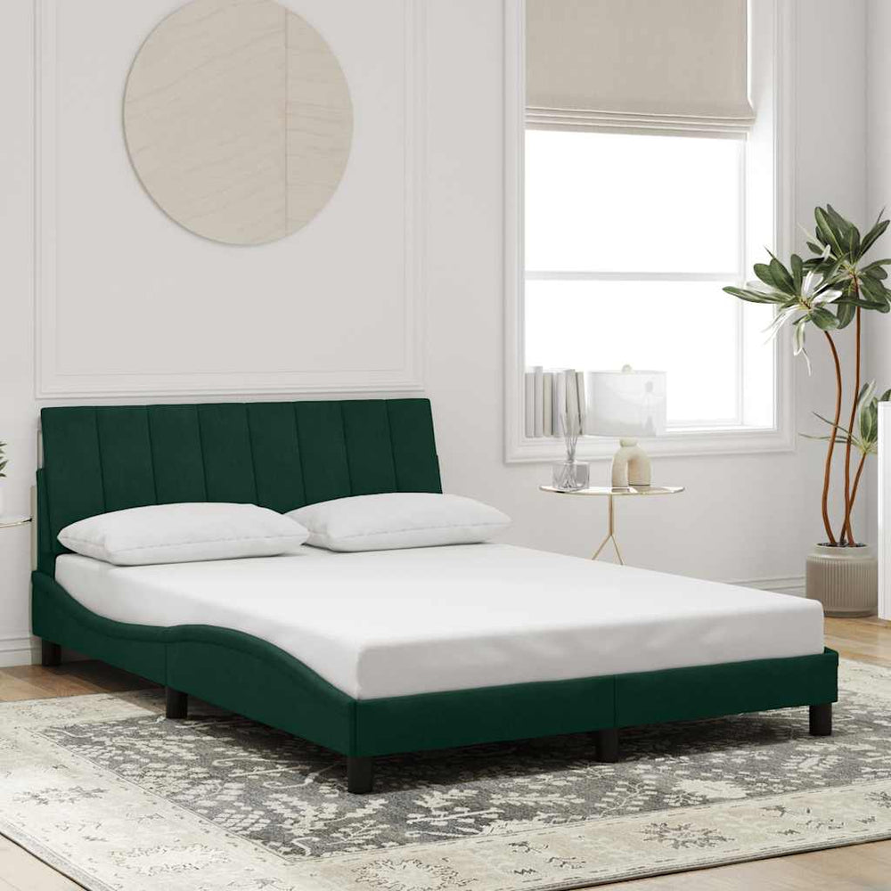 Bettgestell Dunkelgrün 140x190 cm Samt