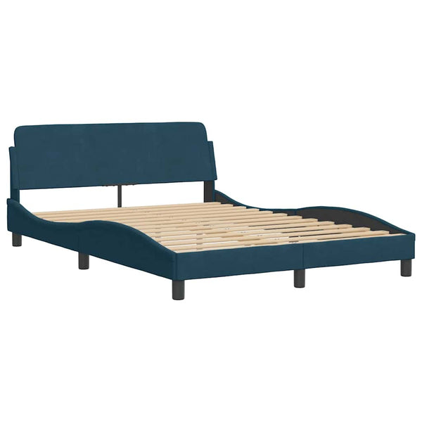 Bettgestell Blau 140x190 cm Samt