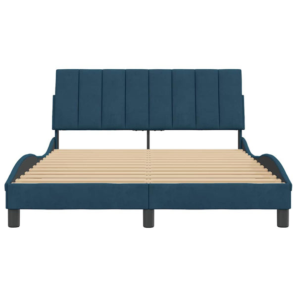 Bettgestell Blau 140x190 cm Samt