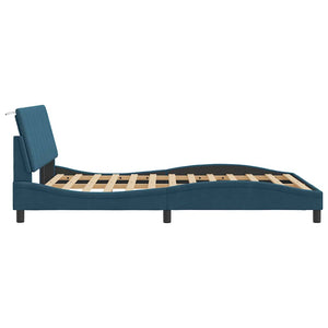 Bettgestell Blau 140x190 cm Samt