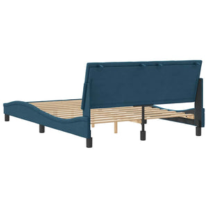 Bettgestell Blau 140x190 cm Samt