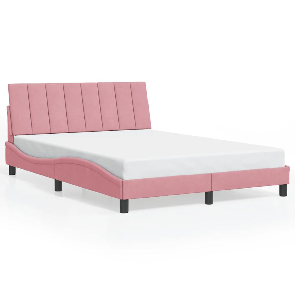 Bettgestell Hanko Rosa 140x190 cm Samt
