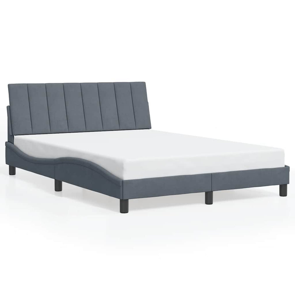 Bettgestell Dunkelgrau Samt 140x200 cm