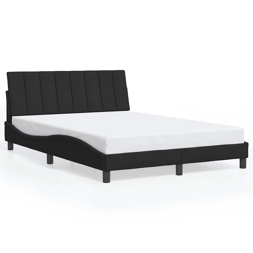 Bettgestell Hanko Schwarz Samt 140x200 cm
