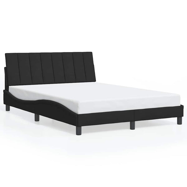 Bettgestell Hanko Schwarz Samt 140x200 cm