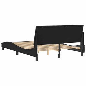 Bettgestell Hanko Schwarz Samt 140x200 cm
