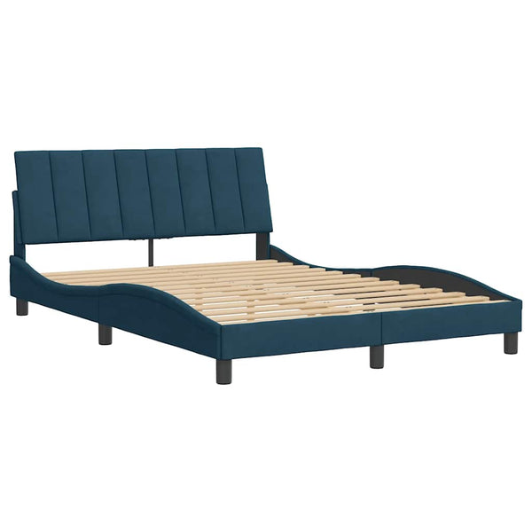 Bettgestell Hanko Blau 140x200 cm Samt