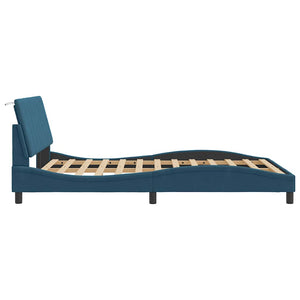 Bettgestell Hanko Blau 140x200 cm Samt