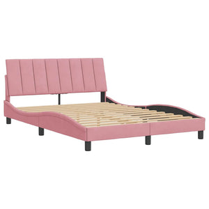 Bettgestell Hanko Rosa 140x200 cm Samt