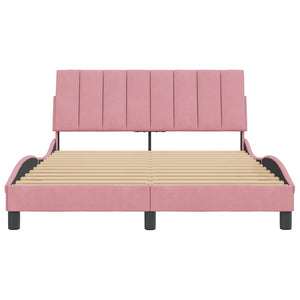Bettgestell Hanko Rosa 140x200 cm Samt