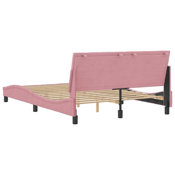 Bettgestell Hanko Rosa 140x200 cm Samt