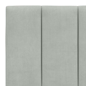 Bettgestell 160x200 cm Hellgrau Samt