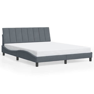 Bettgestell Dunkelgrau 160x200 cm Samt