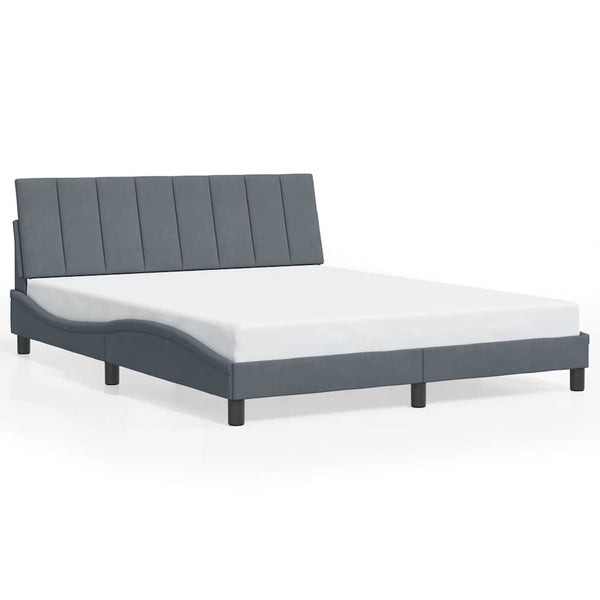 Bettgestell Dunkelgrau 160x200 cm Samt