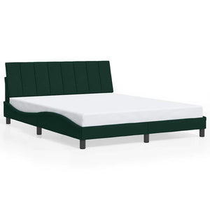 Bettgestell Dunkelgrün Samt 160x200 cm