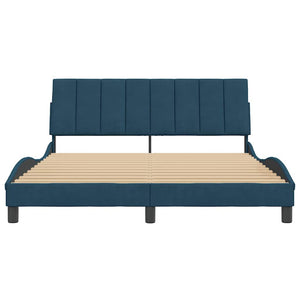 Bettgestell Hanko Blau 160x200 cm Samt