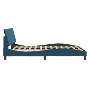 Bettgestell Hanko Blau 160x200 cm Samt