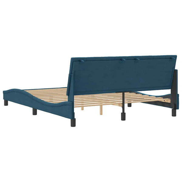 Bettgestell Hanko Blau 160x200 cm Samt