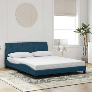 Bettgestell Hanko Blau 160x200 cm Samt