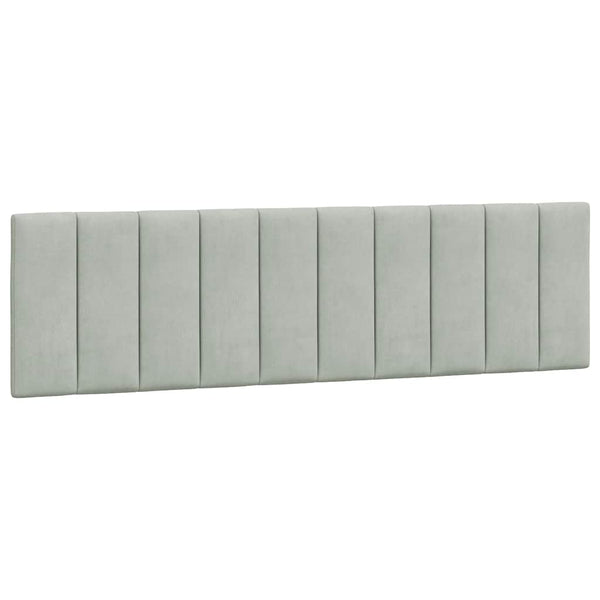 vidaXL "Hanko" Bed Frame without Mattress Light Gray 180x200 cm Velvet