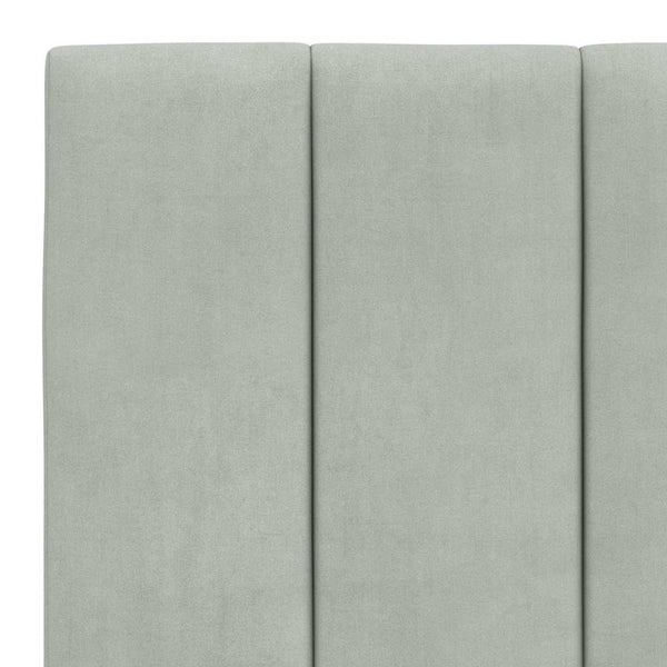 vidaXL "Hanko" Bed Frame without Mattress Light Gray 180x200 cm Velvet