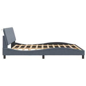 vidaXL Bed Frame without Mattress "Hanko" Dark Gray 180x200 cm Velvet