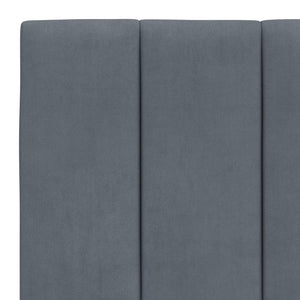 vidaXL Bed Frame without Mattress "Hanko" Dark Gray 180x200 cm Velvet