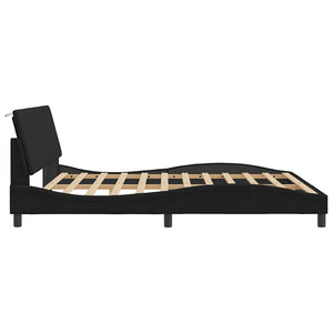 vidaXL Bed Frame without Mattress "Hanko" Black 180x200 cm Velvet
