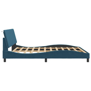 vidaXL Bed Frame without Mattress "Hanko" Blue 180x200 cm Velvet