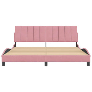 vidaXL Bed Frame without Mattress "Hanko" Pink 180x200 cm Velvet
