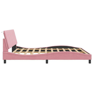 vidaXL Bed Frame without Mattress "Hanko" Pink 180x200 cm Velvet