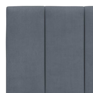 vidaXL Bed Frame without Mattress "Hanko" Dark Grey 200x200 cm Velvet