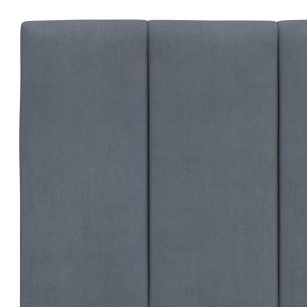 vidaXL Bed Frame without Mattress "Hanko" Dark Grey 200x200 cm Velvet